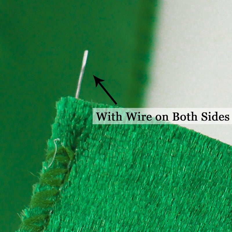 Meedee Emerald Green Velvet 1 Inch Green Wired Ribbon 25 Yards Crushed Christmas Velvet Ribbon for Christmas Tree, Wreaths Supplies, Topper Bows Making, Garlands, Swags - Image 3